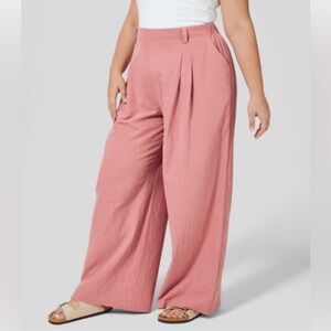 Halara Woman's 2XL High Waisted Wide Leg Flowy Casual Cotton Pants